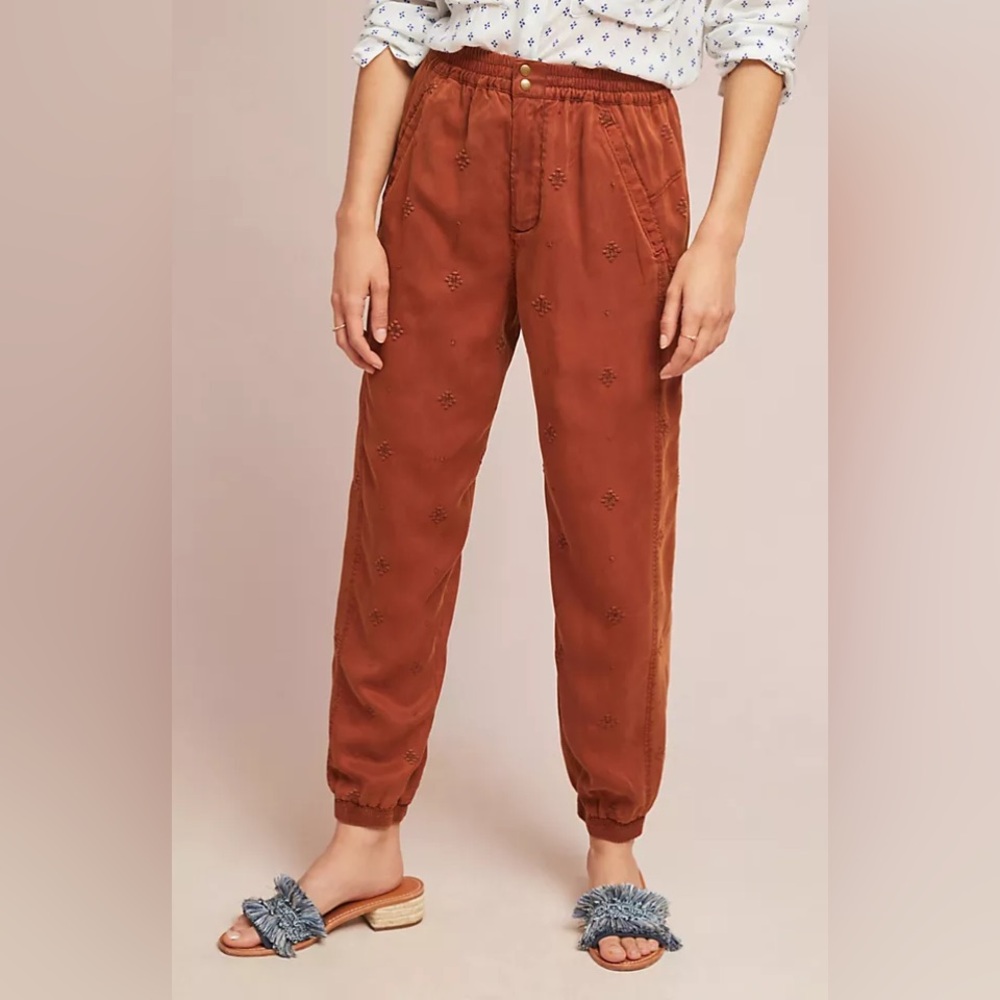 Anthropology Rowan Embroidered Jogger Pants